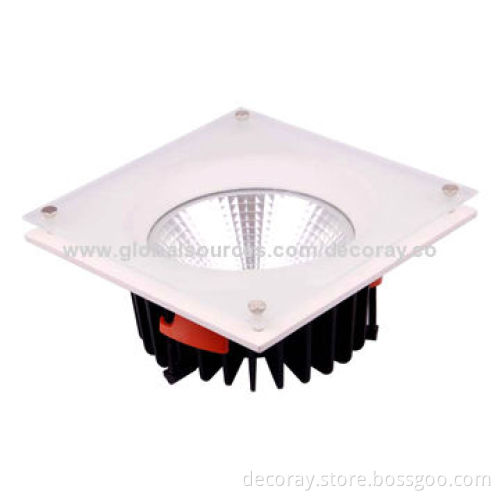 100-240V Aluminum Reflector 30W High-power 6/8-inch Recessed Square LED COB Downlight, 3030 SMD